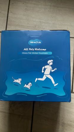 Glass pet water fountain