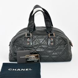 Authentic Chanel classic shopping quilted large tote bag