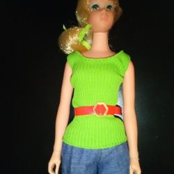 Vintage Barbie Busy Francie With Holding Hands Doll In Original Outfit. Near Mint 