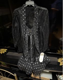 Black 2 Pieces Women Sexy Nightgown Lace Babydoll Chemises V-Neck Modal Sleepwear Full Slip Side Slit Sleep Dress Size L