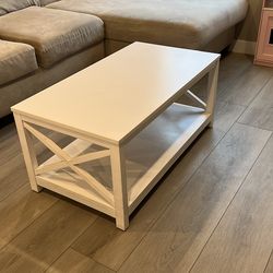 White coffee table