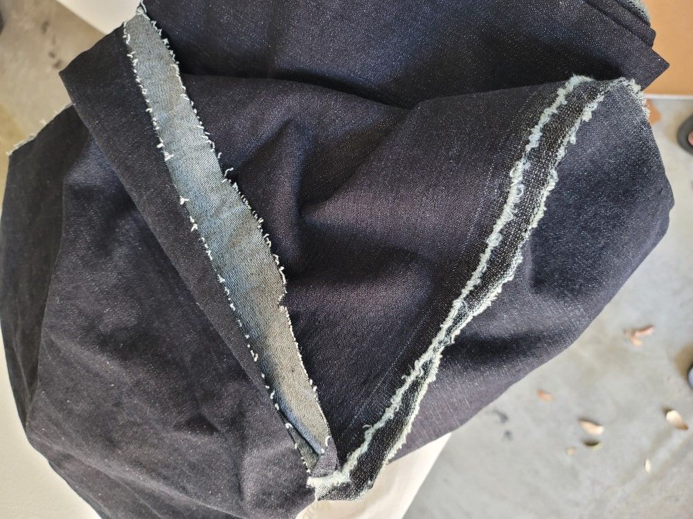 5 Yards Black Stretch Denim Fabric