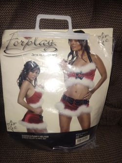 Woman's 2-piece velvet elf costume