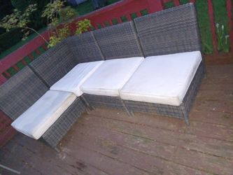 Outdoor Pit Group L Couch w Cushions
