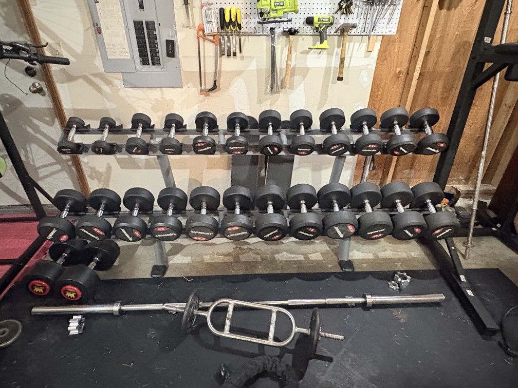 Kilogram Dumbbell Set Plus Rack