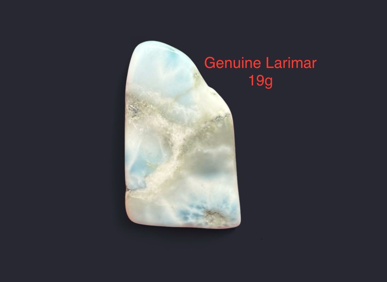 Larimar Genuine Stone from Dominican Republic 19g BEAUTIFUL COLOR