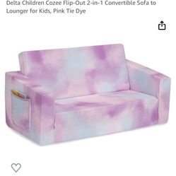Pink Tie Dye Fold Out Couch 