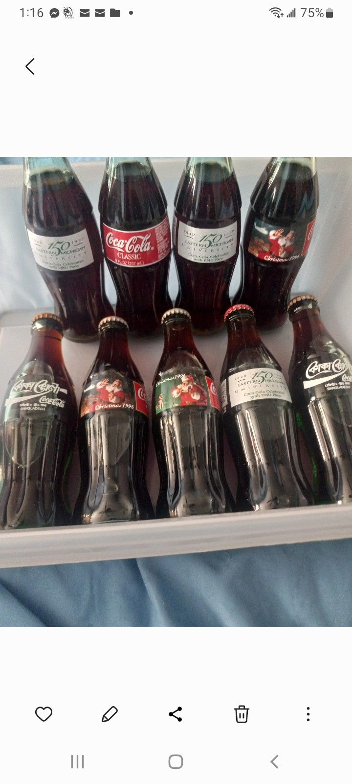 9 Vintage Coca-Cola Collector Bottles