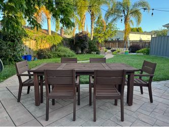 World Market dining table set with 6 chairs