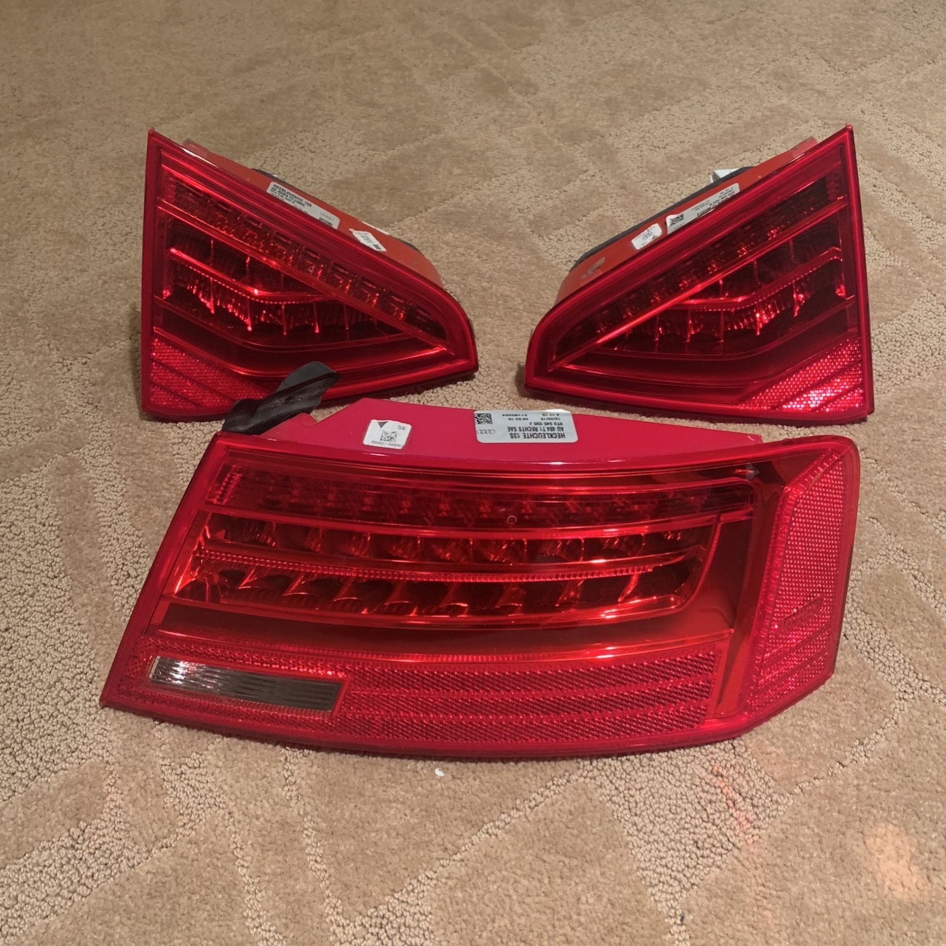 2015 Audi A5 Right Side tail lamp and tailgate lamps OEM