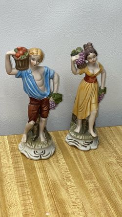 Porcelain Harvest Figurines Set of 2