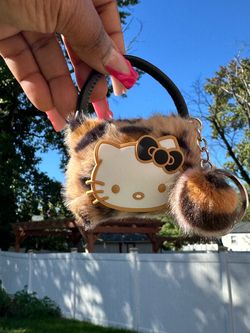 Hello Kitty Fluffy Mini Bag Keychain