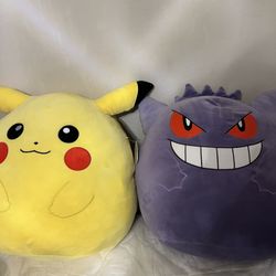 Pikachu And Gengar Giant Squishmallow 