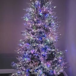 Grand Dutchess Balsam Fir Flocked Prelit Tree 7.5ft