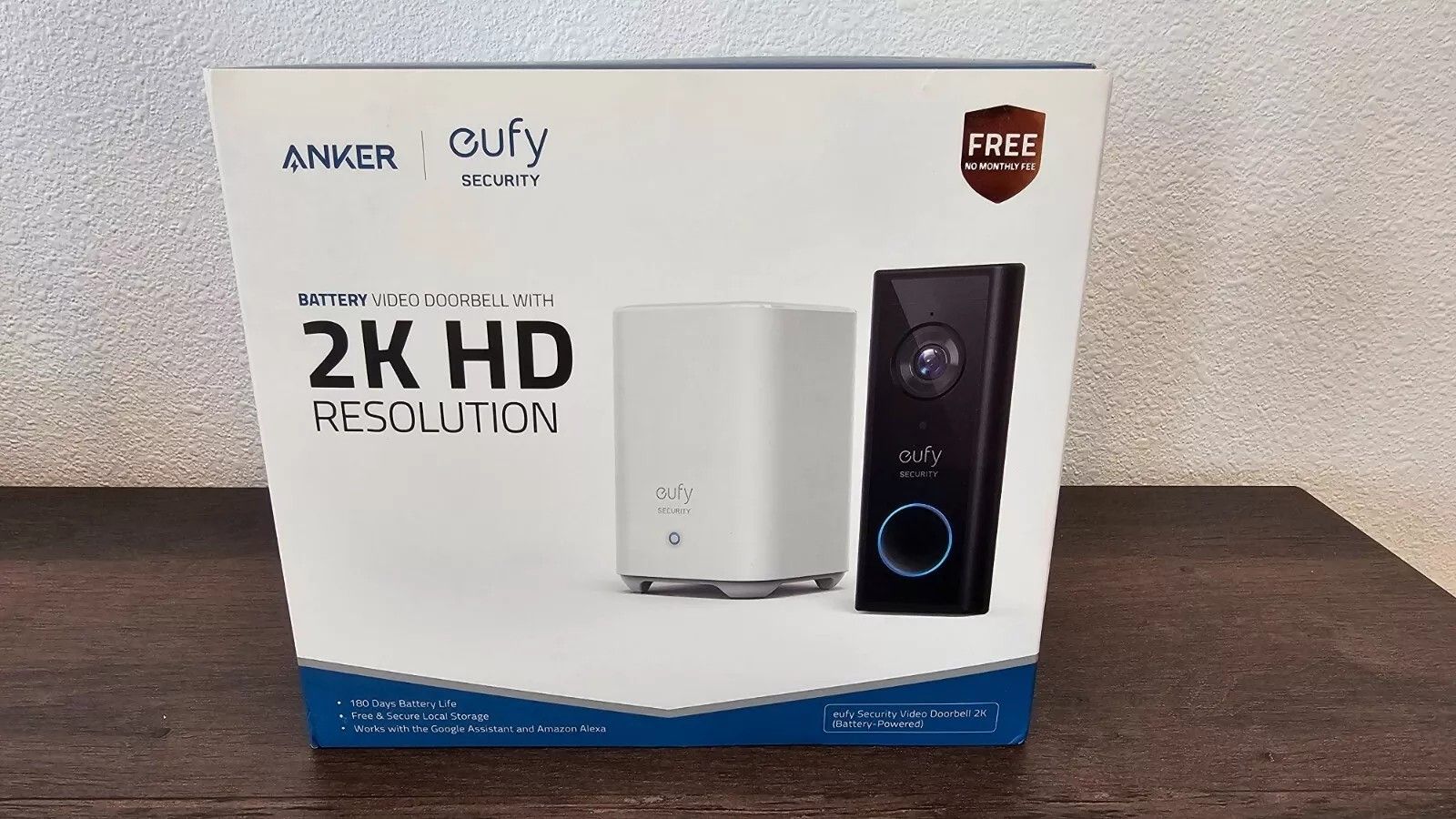 eufy Security Wireless Video Doorbell 2K Dual Camera Dual Motion Detect