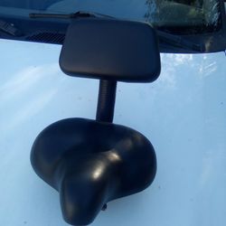Bike seat with backrest