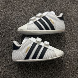 Adidas Superstar Crib Shoes, Size 2 For $15
