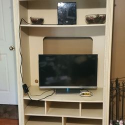 Antique White Entertainment Center