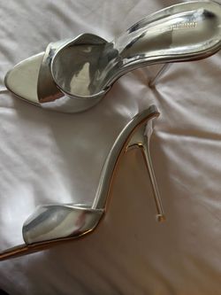 Silver pretty little thing heels