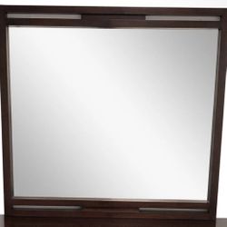 Macy’s Casana Tahoe SOLID WOOD Oversized Square Wall/Dresser Mirror 44x42 - Espresso
