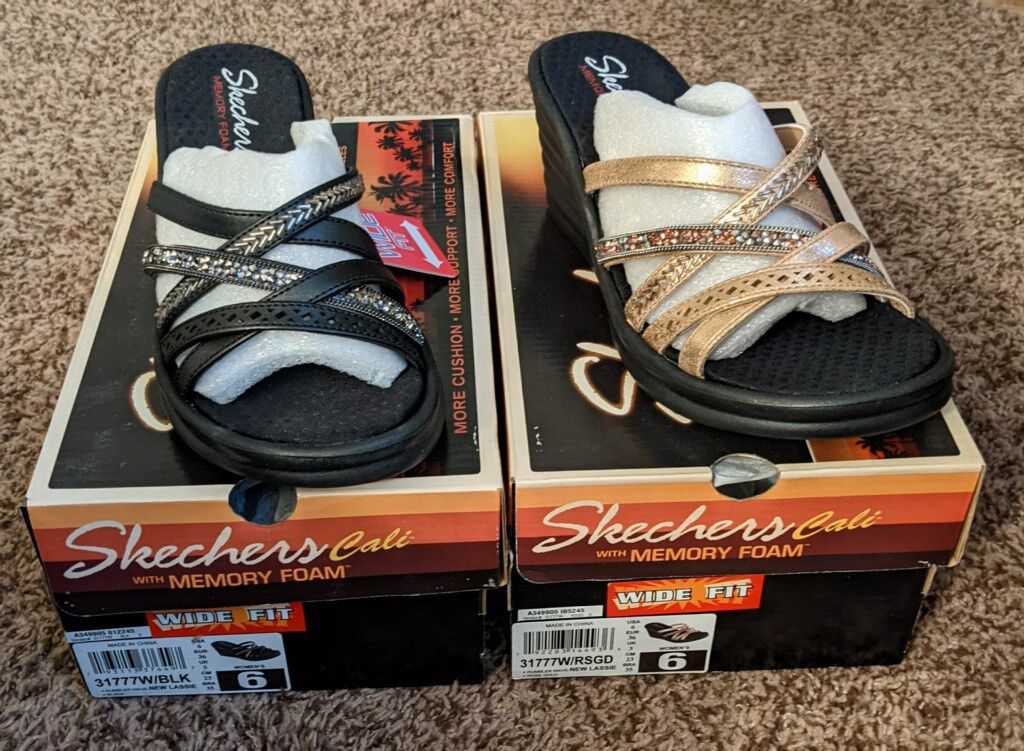 Skechers Wedge Sandals Brand New Both Size 6 