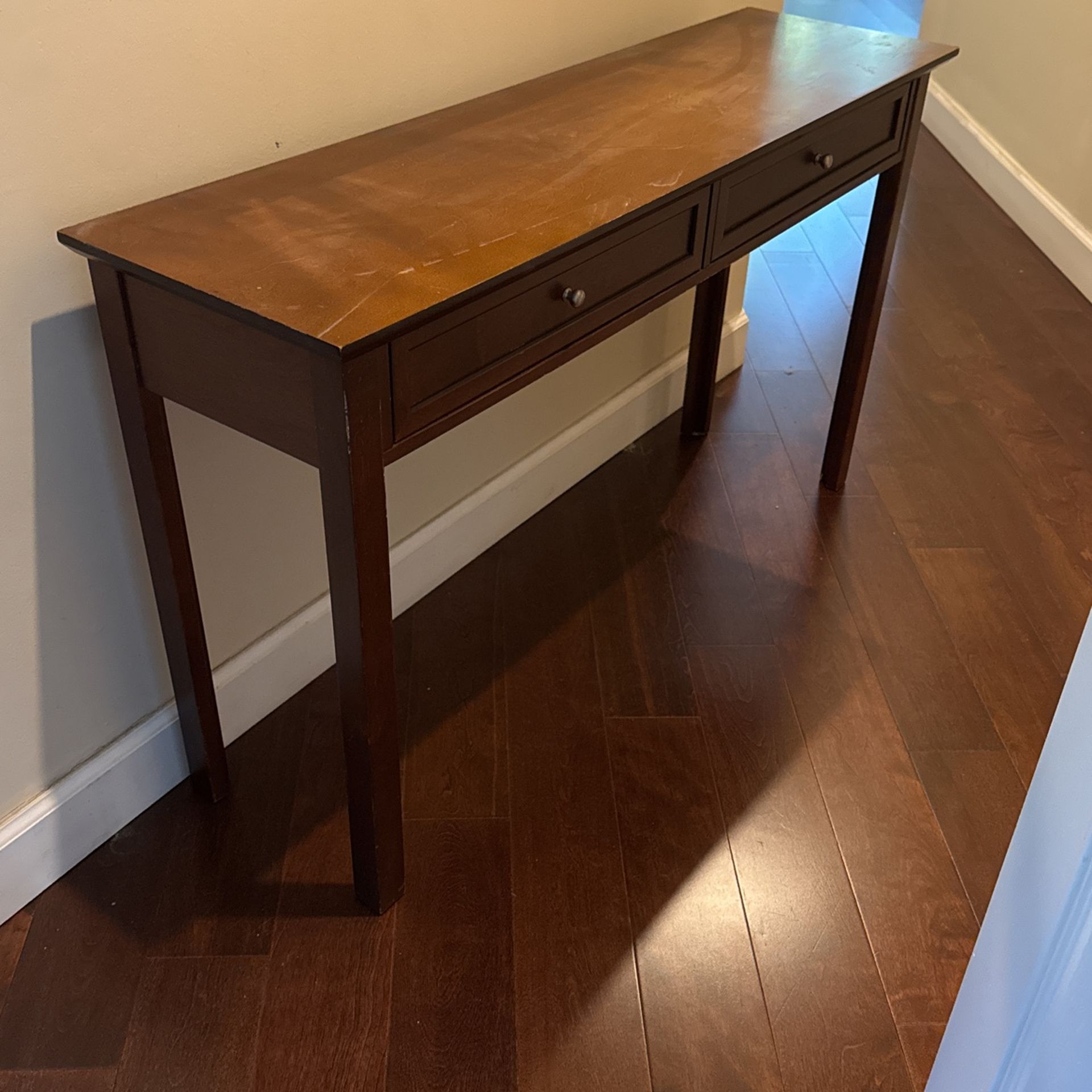 Table Console Dimensions: 48”W x 13” D x 27” T