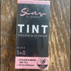 The black Sins 'n Lashes eyebrow & lash tint