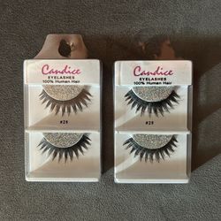 2 - Candice #28 100% Human Hair False Eyelashes (Read Description)