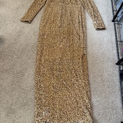 Gold Formal Sequence Dress 