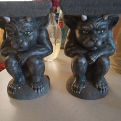 Gargoyle Shelves Or Bookends, Or Plant Stands