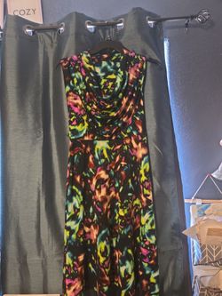 Multicolor Abstract Print Sleeveless Dress