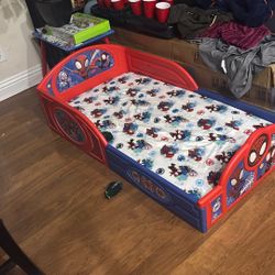Spider-Man Toddler Bed With Mattress And Sheet 