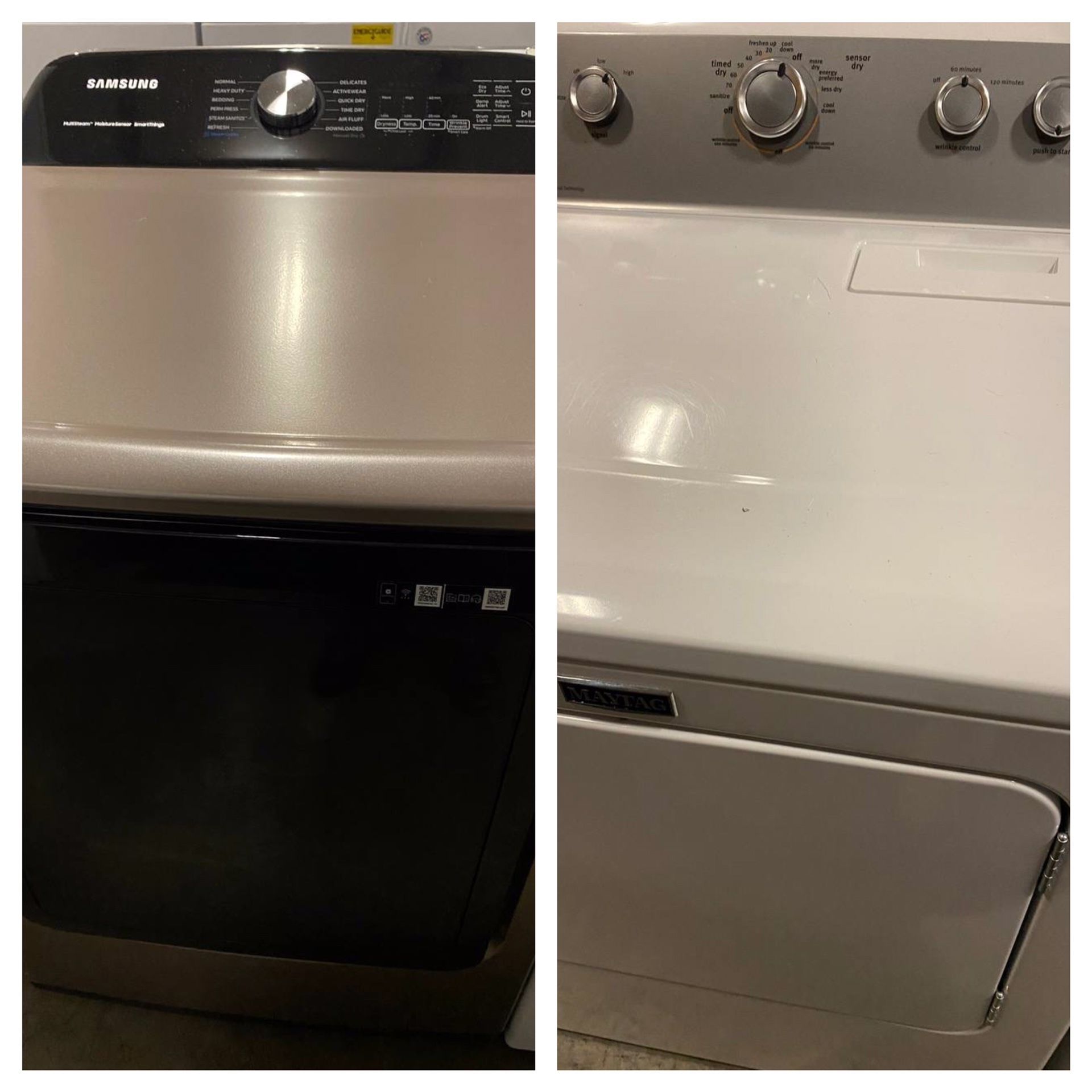 Dryers Electric and Gas On Sale Free Cords Attachments Warranty