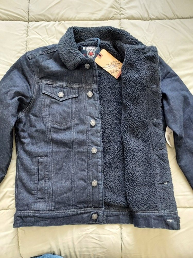 Brand New Men's Jean Jacket With Sherpa Lining