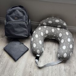 Nursing pillow & diaper bag 