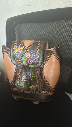 Mexican leather backpack