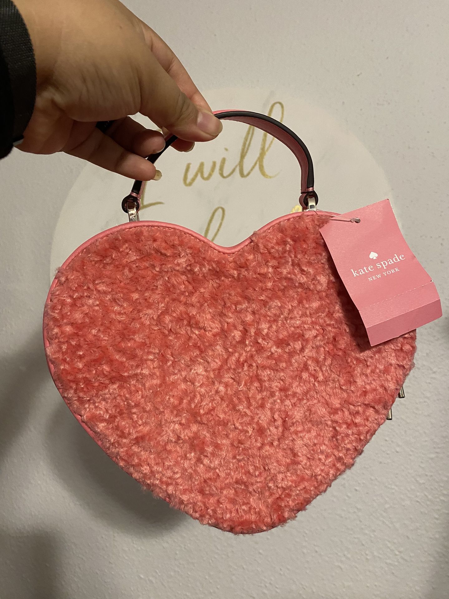 Coach Heart Faux Fur Brand New๐