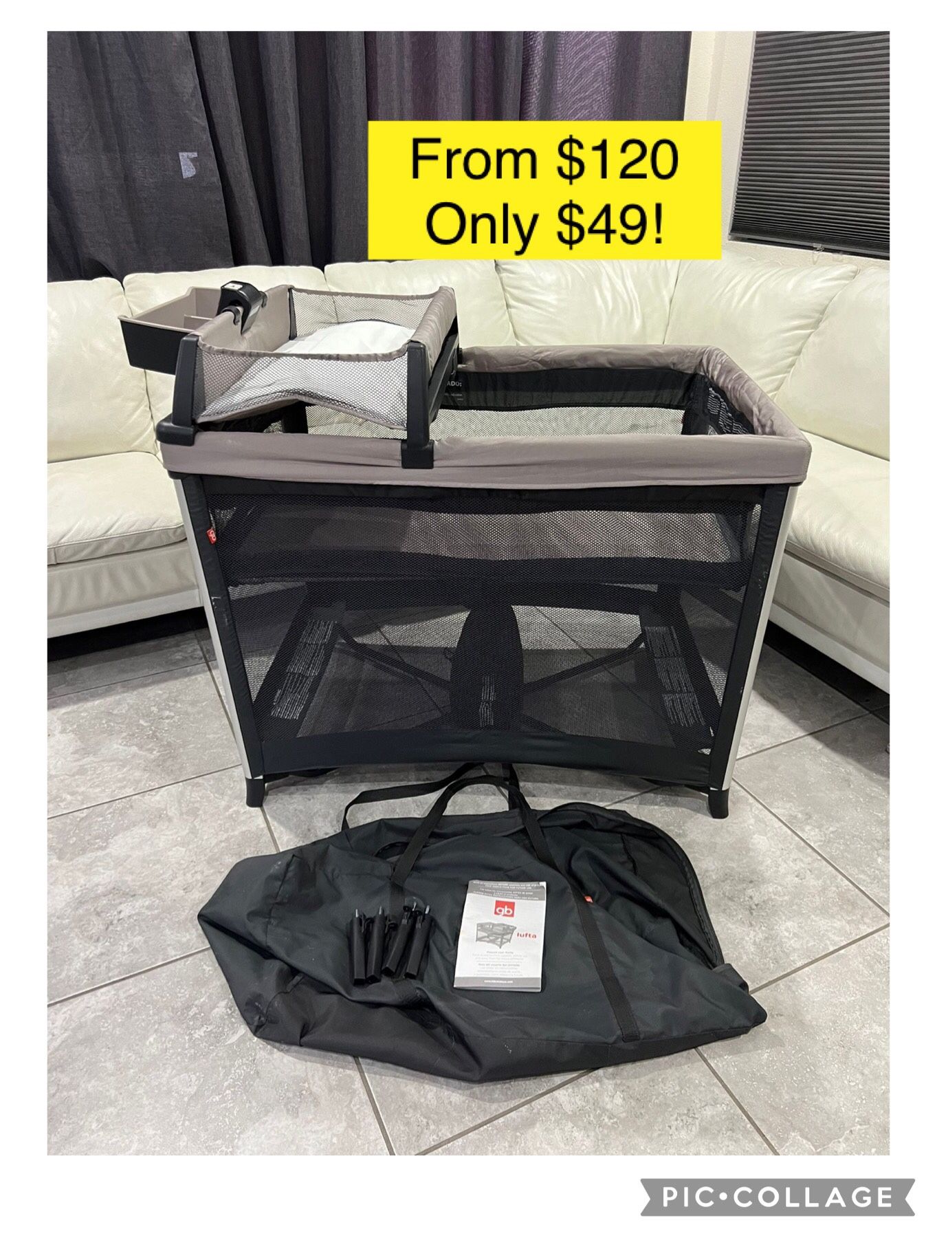 GB Lufta baby or kids playpen, pack & play, sleeper playard With Accessories from $120 only $49! / corralito con accesorios bebe o niño
