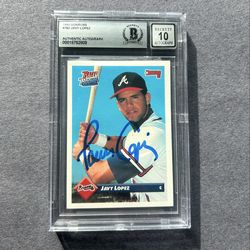 1993 Donruss #782 Javy Lopez Rookie Card w/ on card Auto.Negotiable