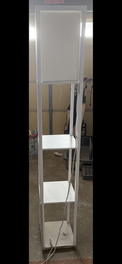 Column Floor Lamp With Shelves