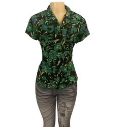 SAGHARBOR Sz 12 Women Button Down Shirt