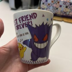 Pokemon Ceramic Mug Cup Pikachu & Gengar Japan