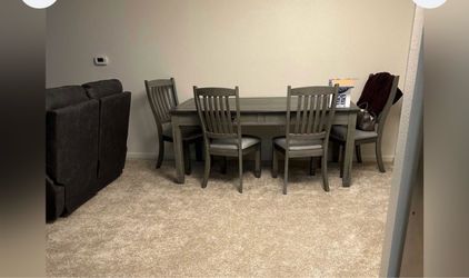 6-Person Heavy-Duty Dining Table & Chairs – $450 OBO