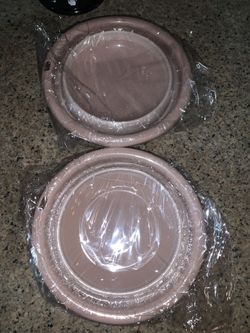 Two Pop Up/collapsible Pink Dog Bowls