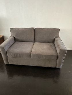 Gray Microfiber Loveseat Sofa (best offer)