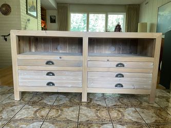 Solid Wood Media Cabinet