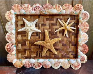 Handmade Shells & Starfish Picture Wall Arts & Crafts