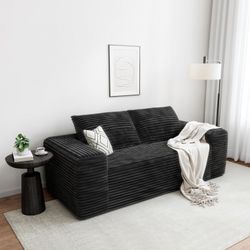 71" Loveseat Sofa, Comfy Deep Seat, No Assembly, Sofa in a Box, Modern Small Couch with Plush Fabric