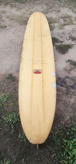 Vintage 1960s Jack Haley longboard surfboard from Seal Beach