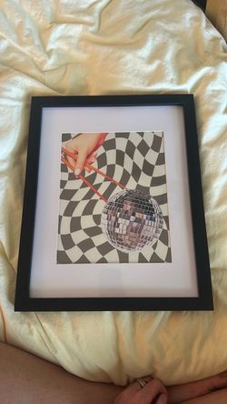 Framed Disco Ball Wall Art Print